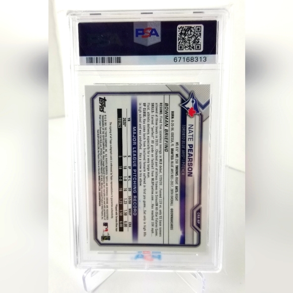 2021 Bowman Chrome Nate Pearson RC Auto # CRA-NP - PSA 9 MINT - Picture 2 of 2